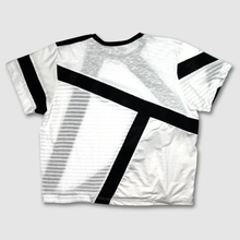 Load image into Gallery viewer, in-stock holiday - SIZE: XL - white + black stripes short sleeve tee shirt
