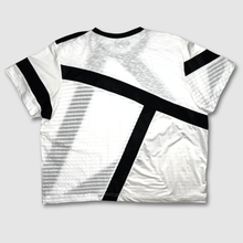 Load image into Gallery viewer, in-stock holiday - SIZE: 2XL - white + black stripes short sleeve tee shirt
