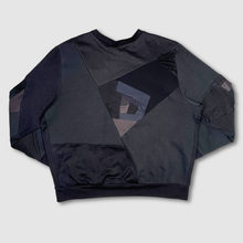 Load image into Gallery viewer, in-stock holiday - SIZE: 3XL - black &#39;all-over reroll&#39; sweatshirt
