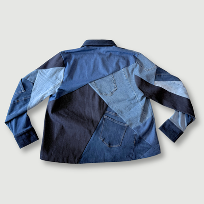 size medium - sample sale - denim zip-up jacket