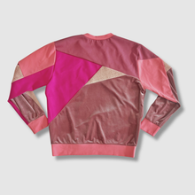 Load image into Gallery viewer, 'birthday pink' all-over patchwork crewneck sweatshirt
