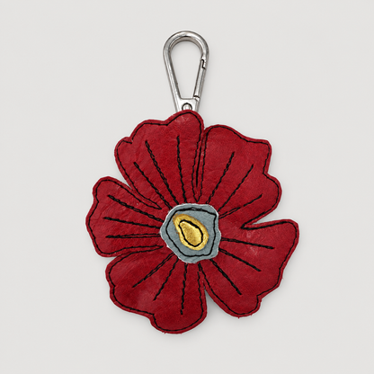 the leather poppy bag charm 64-of-70