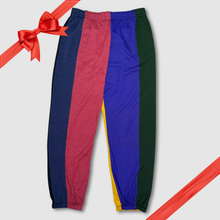 Load image into Gallery viewer, in-stock holiday - SIZE: XL/2XL - primary colors &#39;color block&#39; joggers
