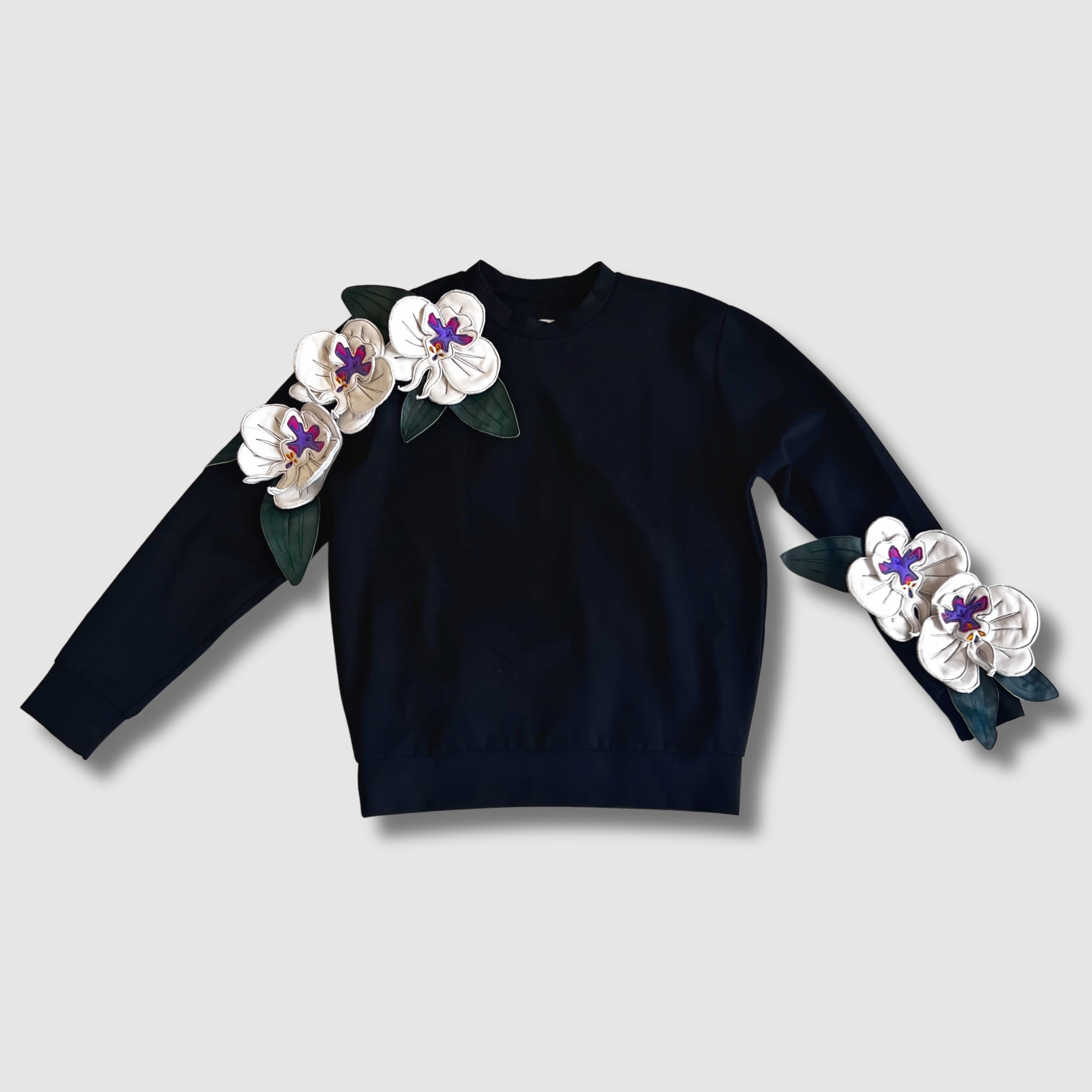  nightbloom orchids crewneck sweatshirt zero waste daniel