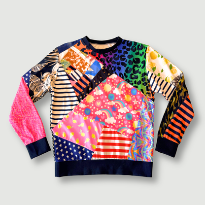 size small - sample sale - mixed print sweatshirt