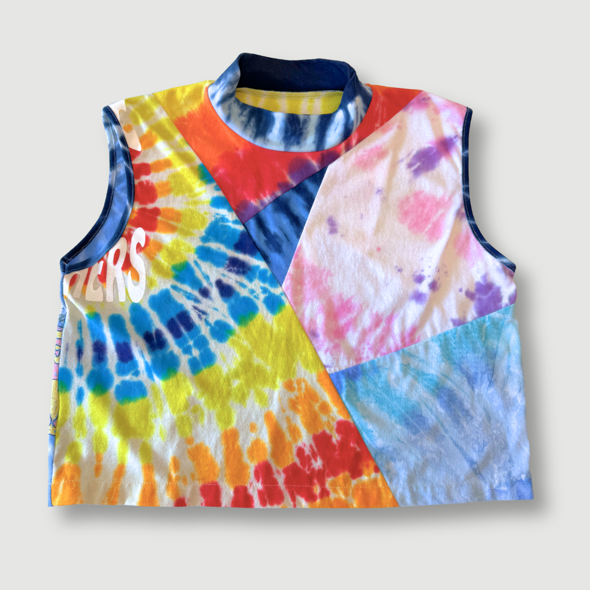 size medium - sample sale - rainbow tie-dye croptop