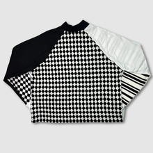 Load image into Gallery viewer, in-stock holiday - SIZE: 2XL - black + white &#39;color block&#39; sweatshirt
