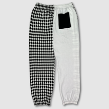 Load image into Gallery viewer, in-stock holiday - SIZE: XL/2XL - black + white &#39;color block&#39; joggers
