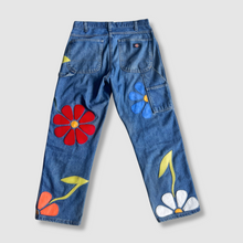 Load image into Gallery viewer, denim &#39;leather daisies&#39; jeans *NEW RELEASE*
