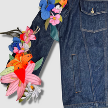 Load image into Gallery viewer, 1/1 one-of-a-kind denim floral jacket
