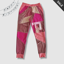 Load image into Gallery viewer, 'birthday pink' all-over patchwork 3-pocket joggers
