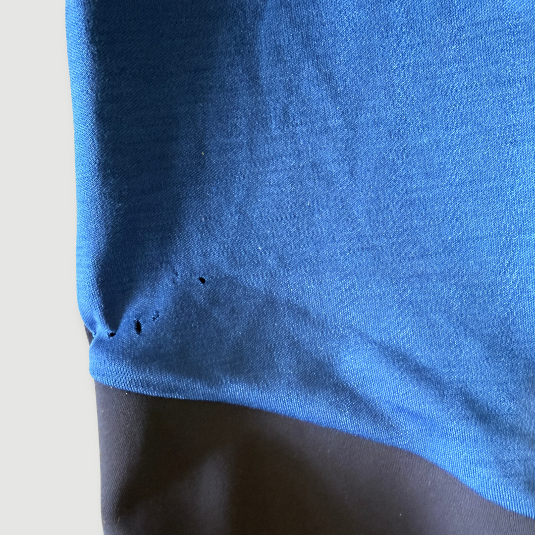 size medium - preloved - blue "all-over reroll" sweatshirt