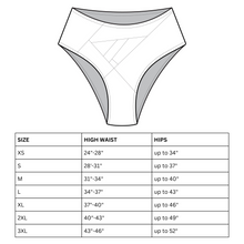 Load image into Gallery viewer, the &#39;black + neon florals&#39; high waisted bikini bottom
