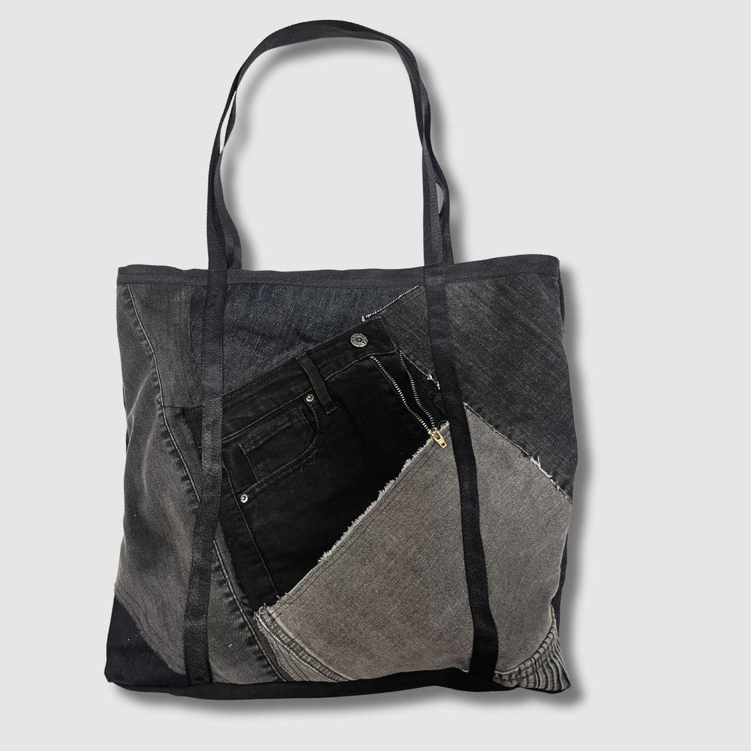 'the big bag' black denim