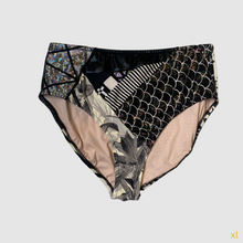 Load image into Gallery viewer, xl black + white high waisted bikini bottom - IN STOCK
