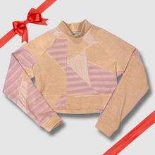 Load image into Gallery viewer, in-stock holiday - SIZE: L - blush mock neck cropped sweater
