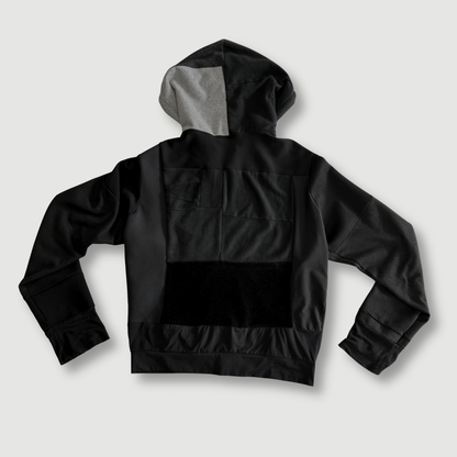 size medium - preloved - black zip-up hoodie