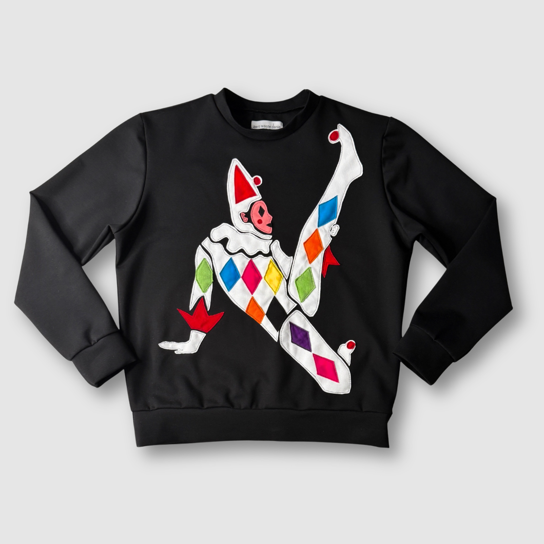 'dancing harlequin' crewneck sweatshirt