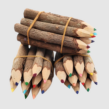 Load image into Gallery viewer, teak-wood colored pencils (set of 10) 3.5&quot;
