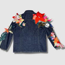 Load image into Gallery viewer, 1/1 one-of-a-kind denim floral jacket
