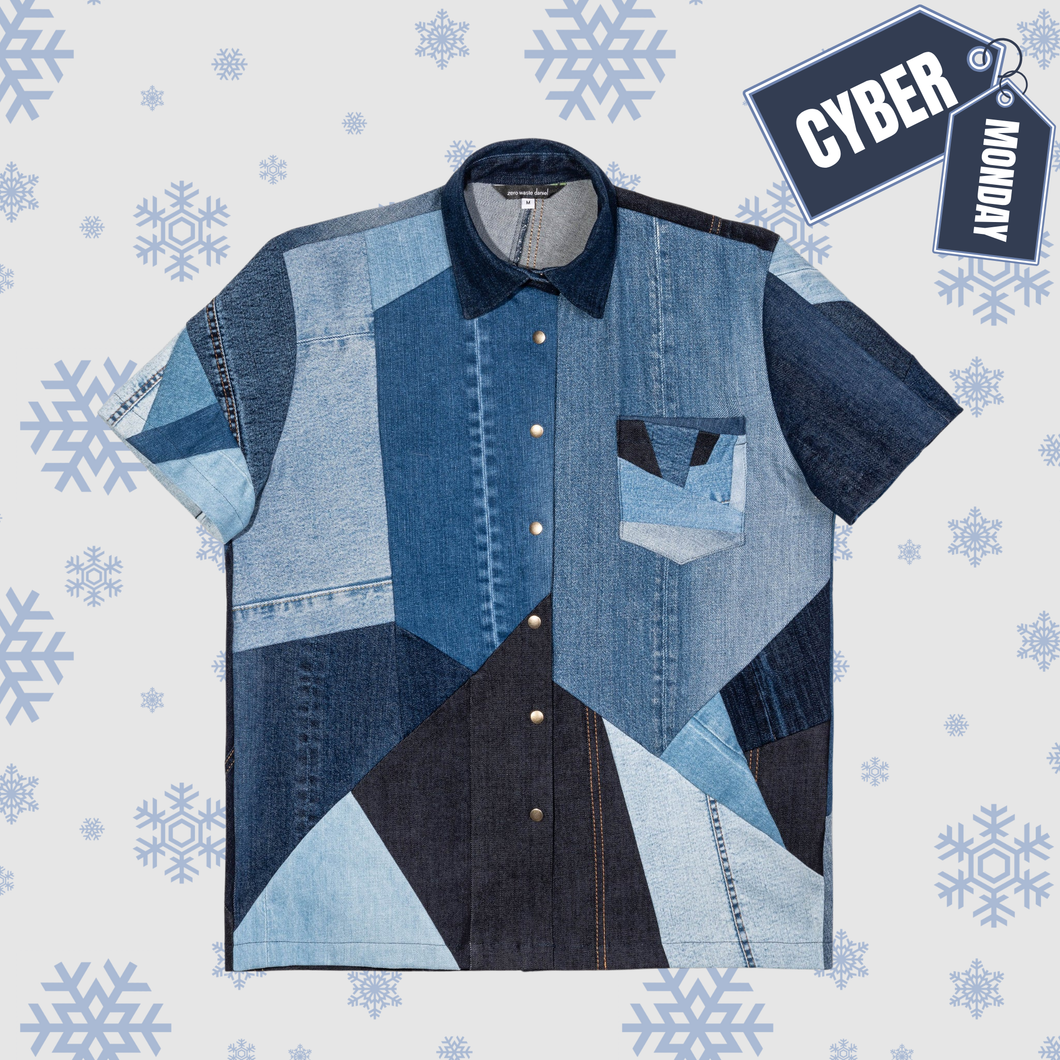 CYBER MONDAY - denim short sleeve shirt (LIMITED IN-STOCK)