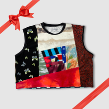 Load image into Gallery viewer, in-stock holiday - SIZE: XL - mixed print  &#39;all-over reroll&#39; cropped tank top
