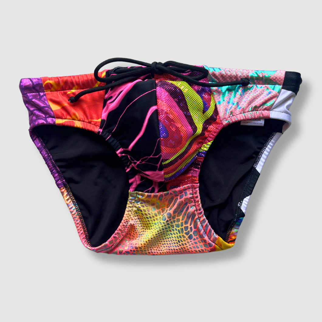 the 'mixed print' swim brief
