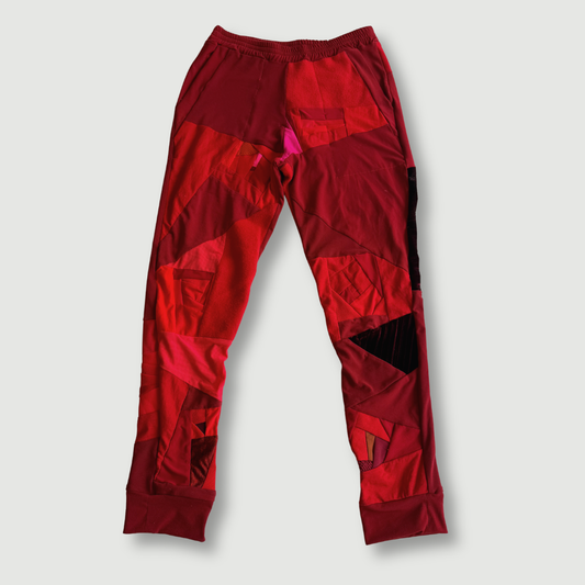 size medium  - preloved - red "all-over re-roll" jogger