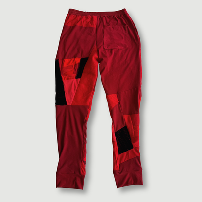 size medium  - preloved - red "all-over re-roll" jogger