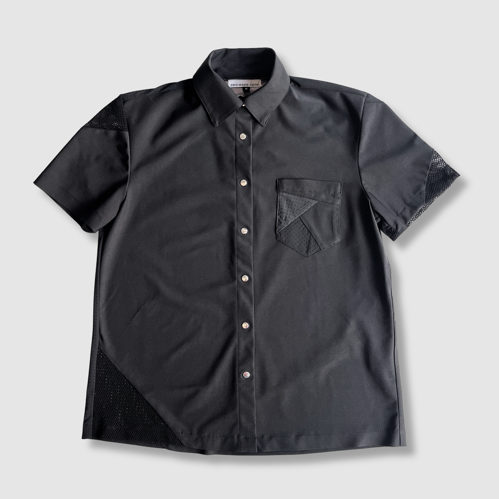 ★XTONZ★ XTS033 Barrow Washing Pocket Denim Shirt BLACK 2025_05_Product_Sassafras_6.
