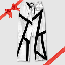 Load image into Gallery viewer, in-stock holiday - SIZE: S/M - white + black stripes pants
