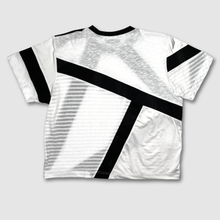 Load image into Gallery viewer, in-stock holiday - SIZE: L - white + black stripes short sleeve tee shirt
