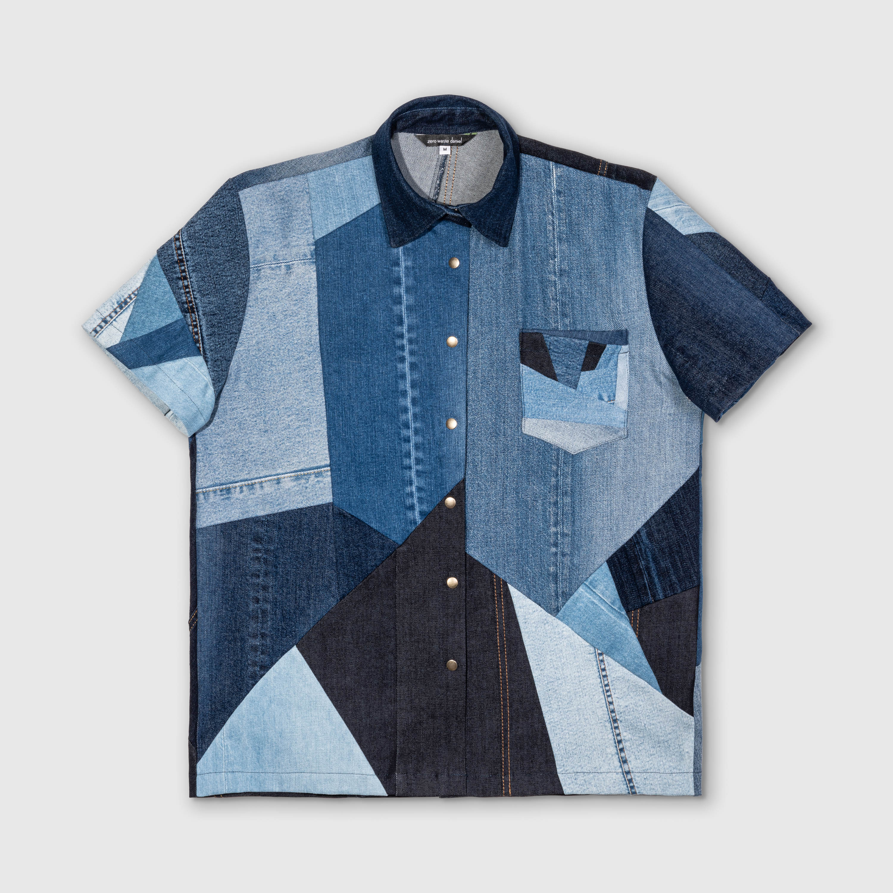 Denim Short Sleeve Shirt Zero Waste Daniel Denim short sleeve shirt zero waste daniel