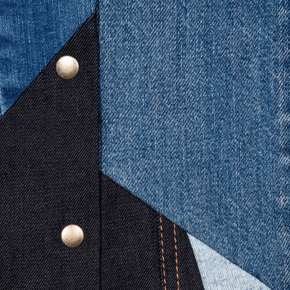 denim short sleeve shirt