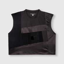 Load image into Gallery viewer, black &#39;all-over reroll&#39; cropped tank top - birthday sale
