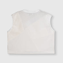 Load image into Gallery viewer, white &#39;all-over reroll&#39; cropped tank top - birthday sale
