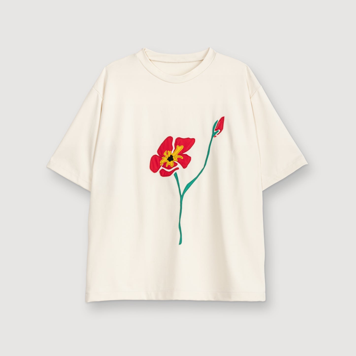 the painterly poppy tee