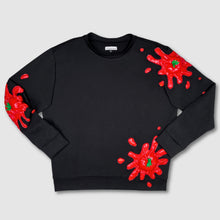 Load image into Gallery viewer, black &#39;tomato splat&#39; crewneck sweatshirt *NEW RELEASE*
