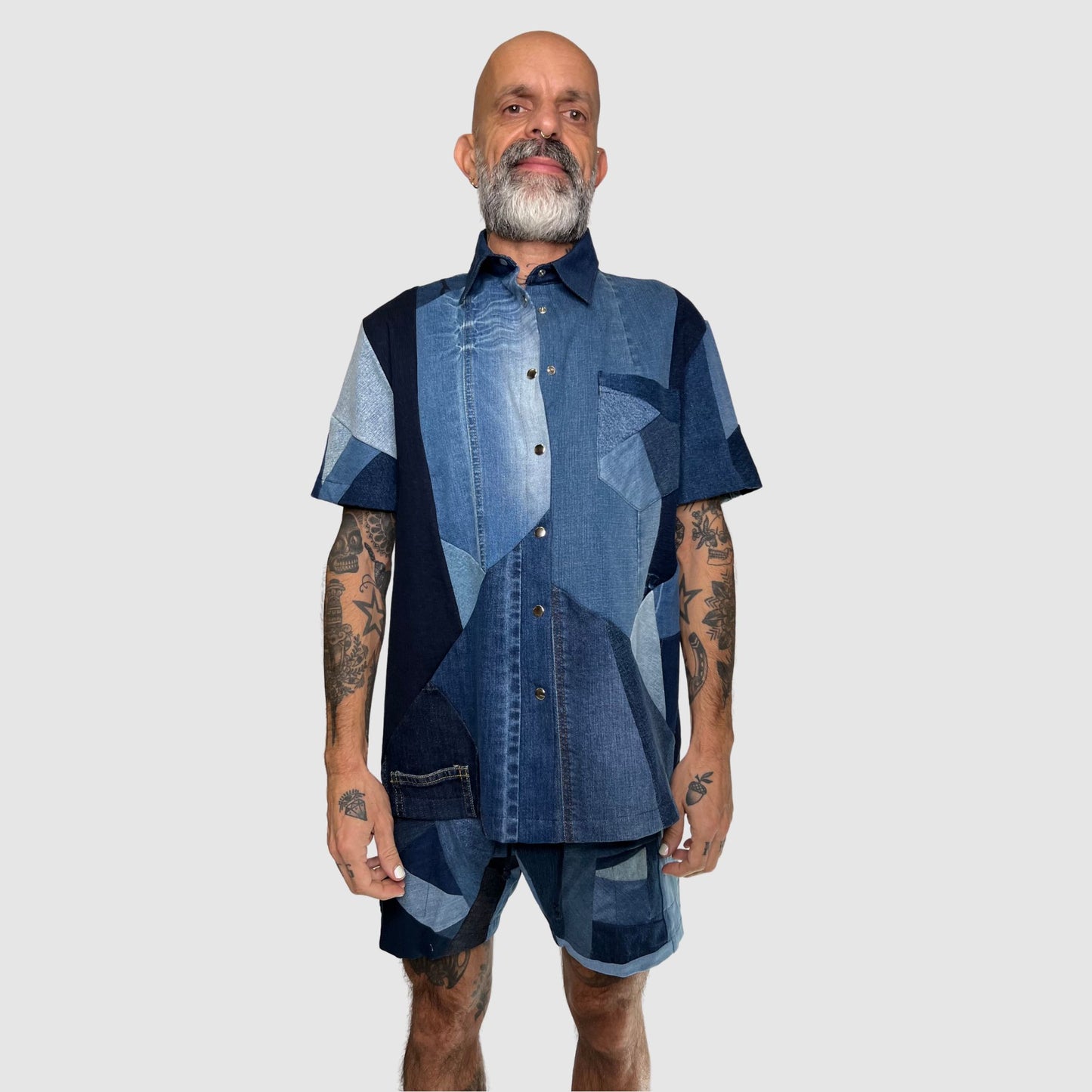 drawstring denim short