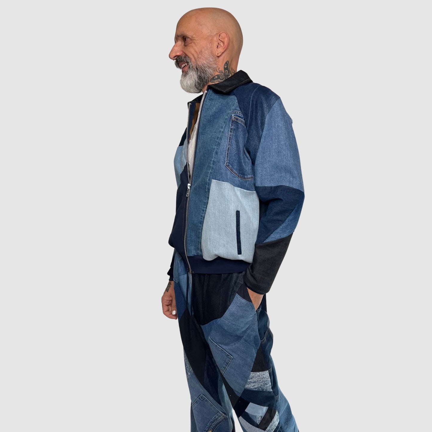 the denim wide leg pant