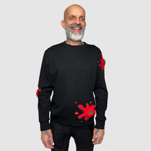 Load image into Gallery viewer, black &#39;tomato splat&#39; crewneck sweatshirt *NEW RELEASE*
