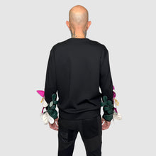 Load image into Gallery viewer, black &#39;florals for winter&#39; crewneck sweatshirt *NEW RELEASE*
