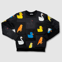 Load image into Gallery viewer, black &#39;ugly duckling + the swan&#39; crewneck sweatshirt *NEW RELEASE*
