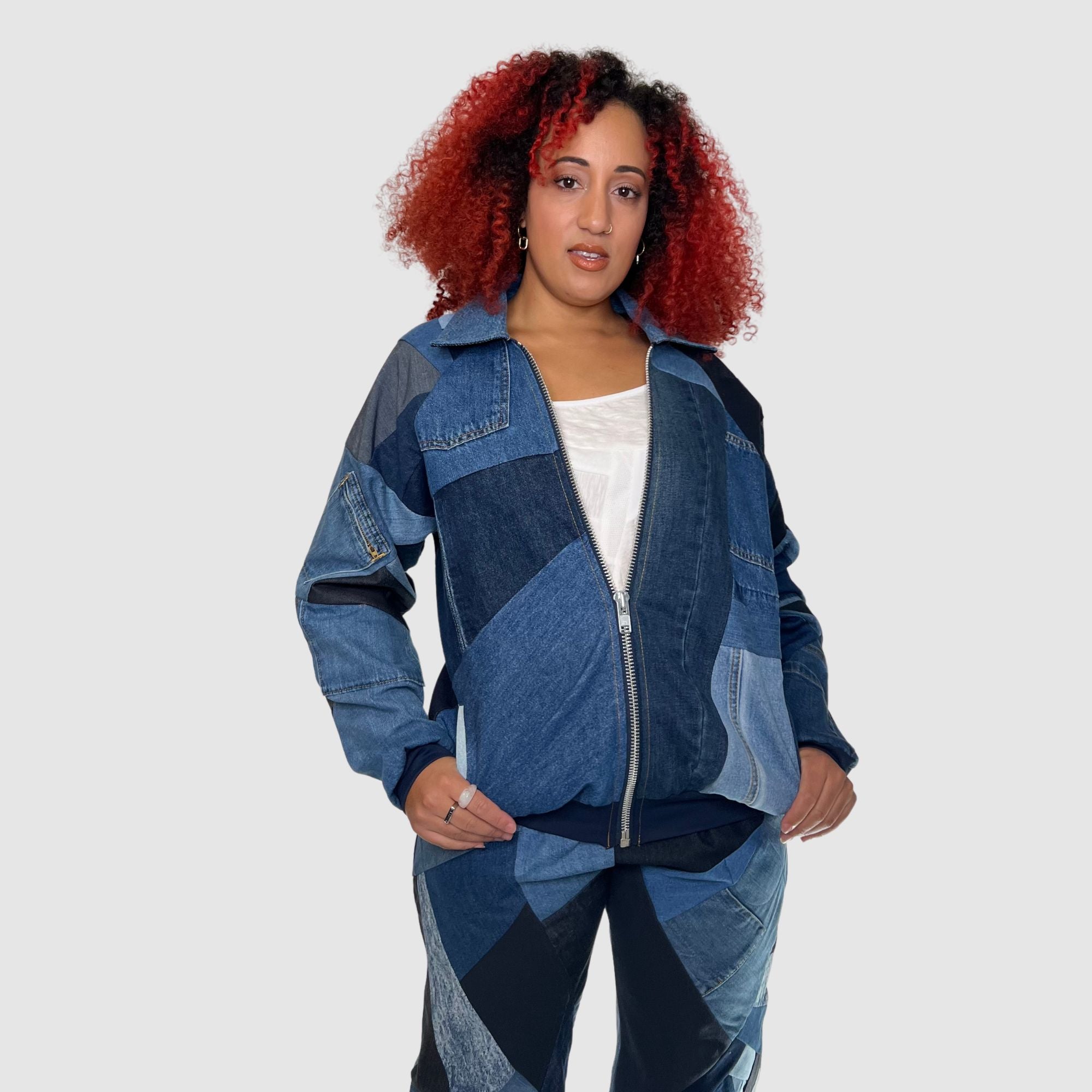 denim bomber jacket – Zero Waste Daniel denim bomber jacket – Zero Waste Daniel