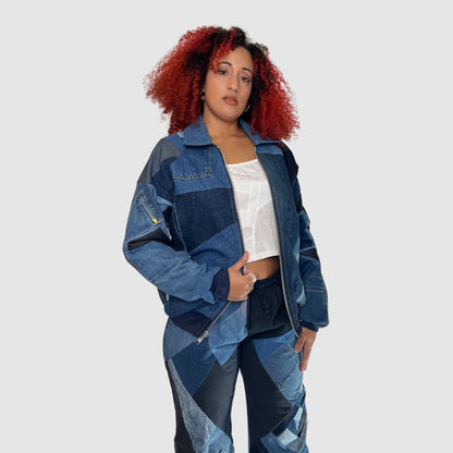 the denim wide leg pant
