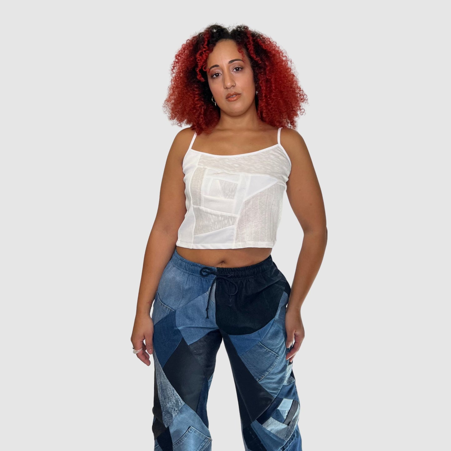 the denim wide leg pant