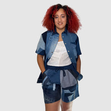 Load image into Gallery viewer, denim short sleeve shirt
