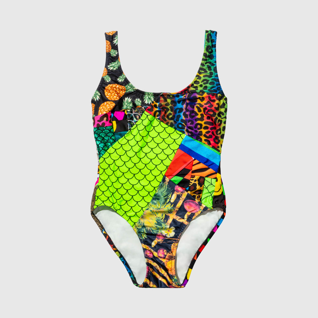 the 'mixed print' one piece swimsuit