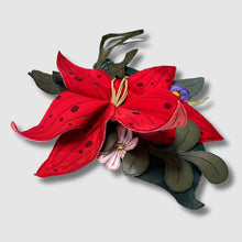 Load image into Gallery viewer, red lily brooch
