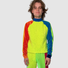 Load image into Gallery viewer, neon + fuzzy color blocked sweatshirt *NEW RELEASE*
